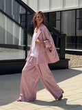 Minimalist Loose Suit Suit Women's Waist Design Loose Bun Shape Low Saturation Color Pressure-Free