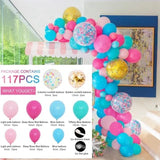 Silver Macaron Birthday Balloon Garland Arch Kit Party Foil Metal Balon Weding Baby Shower Birthday Party Decor Kids Adults