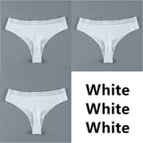 For Women Seamless Panty Set Solid Invisible Underwear Sexy Low Waist Briefs Women's Underpants Lingerie Dropship 3