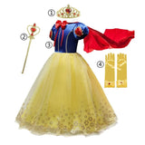Halloween Costume for Girls Children Clothing Princess Dress Girl Birthday Cosplay Clothes Belle Dress Send Crown New