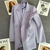 Tidal Suit Jacket Woman 2025 Spring And Autumn New Design Sense Fashion Double Buckle Niche Suit