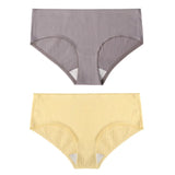 2PCS/Set Women's Panties Cotton Underwear Seamless Plus Size Briefs Low-Rise Soft Panty Women Underpants Female