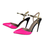 cm Slingbacks pointed toe women shoes summer shoes for women pumps high heels ankle strap LX005