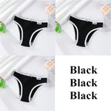 Women Cotton Underwear Panties Female Sexy Briefs Low Waist Pantys Set Seamless Solid Color Intimate Lingerie for Girl