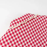 Plaid Heart Patchwork Pocket Puffer Jacket- Outfit