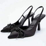 ZA Brand 2022 Summer New White One Word With Fashion Square Toe High Heels Sexy Stiletto Muller Sandals And Slippers Women