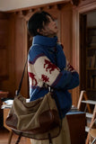 Reindeer Print Knitted Cardigan- Outfit