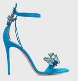 Butterfly 2025 New Butterfly Cross-Tie With Fine Heel Sandals Female Fish Mouth Open-Slip