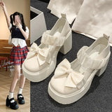 Mary Jane Platform Heighten Loafs Women 2025 New Casual Fashion Versatile Pedal Niche Women's