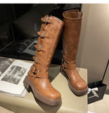 Casual Thin French-Style Black Boots Women Summer 2025 New Western Cowboy Knight