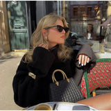 Black High Neck Knitted Sweater- Outfit