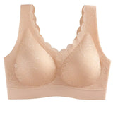 Sexy Latex Seamless Bra Women Push Up Underwear Gathers Shock-Proof Pad Female Intimate Fashion Soft Plus Size