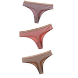 Cotton Women Thongs Panties Fashion Soft Solid Bow Seamless G-String For Women Underwear Female Lingerie Briefs