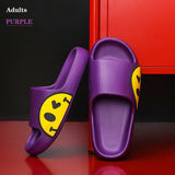 Flip Flops for Couples Smile Face Slippers EVA Fashion Slides Women's Shoes Bathroom Slipper Floor