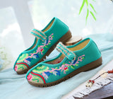 Zingj Shoes Retro Embroidered Cloth Shoes Women's Single Shoes Grandma Shoes Mother-In-Law Shoes Mother