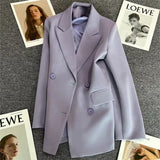Tidal Suit Jacket Woman 2025 Spring And Autumn New Design Sense Fashion Double Buckle Niche Suit