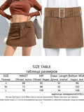 Women'S Jeans Skirt Belt Mini Denim Skirt Korean Low Waist Straight Short Skirt Summer Harajuku Sexy