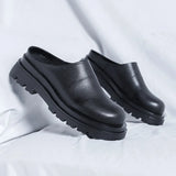 Zingj Chef Men's Shoes Spring Work Special Pure Black Anti-Slip One Foot Pedal Work Protection Tide Shoes
