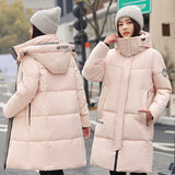 [] Bread Clothes Down Cotton-Padded Jacket Cotton Female Winter Coat Long Warm Thick Cotton-Padded Jacket-Outfit