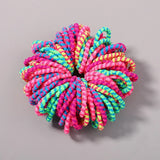 100Pcs/lot Hair Bands Girls Candy Color Elastic Rubber Band Hair Bands Child Baby Headband Scrunchie Kids Hair