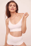 White Knit Fuzzy Three Piece Set-Outfit