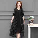 Cardigans Long Kimonos Summer Long Sleeve Sun-protection Lace Floral Long Coats Plus Size XL~4XL 5XL Casual Lady
