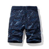 Summer New Men Casual Retro Classic Pocket Overalls Shorts Fashion Cotton Camouflage Shorts Male Aunt