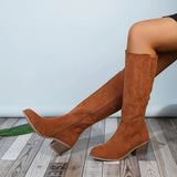 Temperament Knight Boots Women's High Boots 2025 Autumn And Winter With Coarse And Knee New