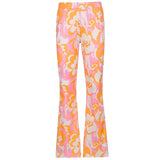 Vintage High Waist Pants Women Casual Floral Print Straight Long Trousers Ladies Fashion Summer Skinny