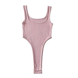 Zingj Trend Women's Wear Square Neckline Vest One-Piece Suit Slim Sexual Feeling Waist Spicy Girl Bottom