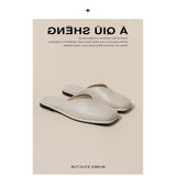 Women's Shoes 41-43 Fat Feet Wide Fat Women's Single Shoes Summer New Sandals Bag Head Half Slippers Wearing Pregnant Women's
