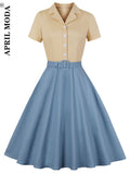 Flare Women's Dresses Solid Color Sleeveless 50s 60s A-Line Party Dress Summer Swing Dresses Elegant Pleated