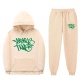 Popular Letter Gothic Print Hoodies Sweatpants Men Y2K New Street Hip Hop Fashion Sports Suit Unisex Casual Loose