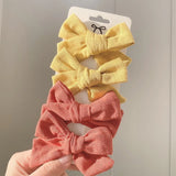 Pcs/set Cotton Linen Leopard Printed Bowknot Hair Clips For Cute Girls Barrettes Safty Hairpins Headwear Kids Hair