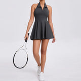 Zingj Sports Dress With Breast Pads For Breathable Outdoor Golf Back Yoga Tennis Dress- Outfit