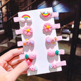 New Girls Cute Cartoon Ice Cream Unicorn Hair Clips Kids Lovely Hairpins Headband Barrettes Fashion Hair