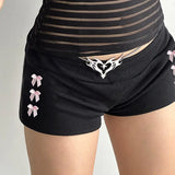 Zingj Velcro Belt Low Waist Black Jeans Spring And Summer New Hot Girls Tight Show Skinny Short Shorts