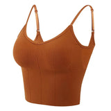 Open Back Tank Top Brassiere Comfortable Seamless Women Bra Wirefree Underwear Padded Lingerie Sexy Backless
