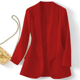 Zingj East Hot Style Spring And Autumn Temperament Commuting Solid Color Lapel Long Sleeve Small Suit Korean Version Coat