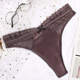 Women Sexy Lace Panties Low-waist Underwear Thong Female G String Hollow Out Lingerie Temptation Embroidery