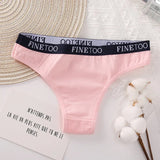 Cotton Women's Panties Letter Waist Underwear Female Underpants Comfortable Lady Low-Rise Panty Female Lingerie