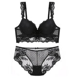 New Women's underwear Set Sexy Push-up Bra And Panty Sets Hollow Brassiere Gather Sexy Bra Embroidery Lace Lingerie