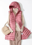 Winter Ultra Light White Duck Down Coat Women 4XL Plus Size Down Jacket Medium Long Vest Female Casual Zipper