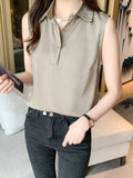 Kong Wind Summer Shoulder Vest Inside The Top Of The Women's 2025 Sexy Outer Wear Shirt Sleeveless Chiffon Bottom