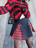 Distressed Striped Crop Sweater- Outfit