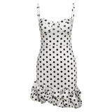 Summer Women's New French Sexy Wave Point Sling Temperament High-End Waist Repair