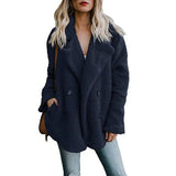 Women Winter Teddy Coat Female Warm Faux Fur England Coat Casual Oversized Soft Fluffy Fleece Jackets