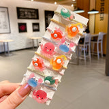 Children Cute Cartoon Fruit Elastic Hair Bands Girls Baby Lovely Rubber Bands Ponytail Holder Kids Hair