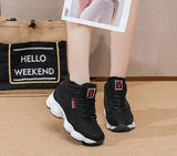 Ankle Boots Women Fashion High top Casual Women Shoes Platform boots Thickened Warmth Woman flat Shoes botas de