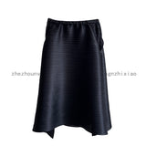 Folds 2025 Summer New Solid Color Top Dress High-End Fashion Two Sets Of High-End